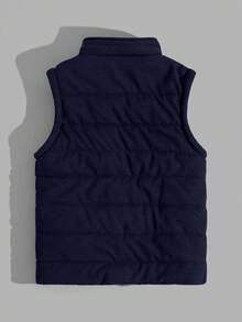 EURMUSE Áo khoác vest không tay mùa đông thông thường chất liệu vải đặc biệt cao cấp cho nam - Màu xanh hải quân - Xem 2