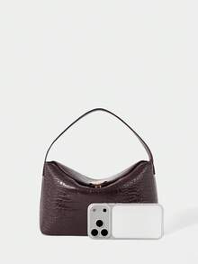 SHECARRY Bolsos de mujer de asa superior de unicolor minimalista casual