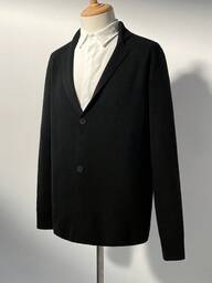 Manfinity CityGents 남성 캐주얼 데일리 출근 심플 솔리드 컬러 숄 넥 버튼 프론트 가디건, 가을/겨울