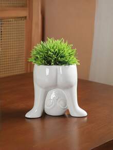 Joivida 1 Chậu hoa gốm sứ thiết kế người ngoài hành tinh cỡ nhỏ sáng tạo trang trí bàn làm việc văn phòng Chậu trồng cây xanh dễ chăm sóc cho đồ trang trí để bàn tại nhà Xu hướng trang trí - Nhiều màu - Xem 6