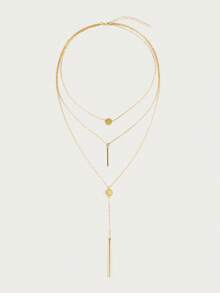 Glisma 1 件时尚多层链条长项链