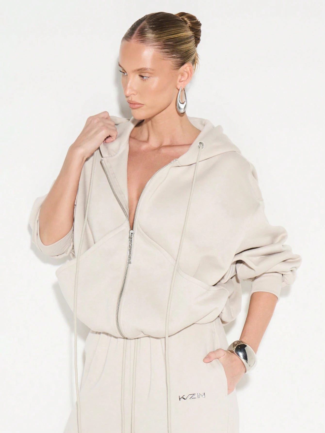 KIZN Full Zip Hoodie With Drawstring