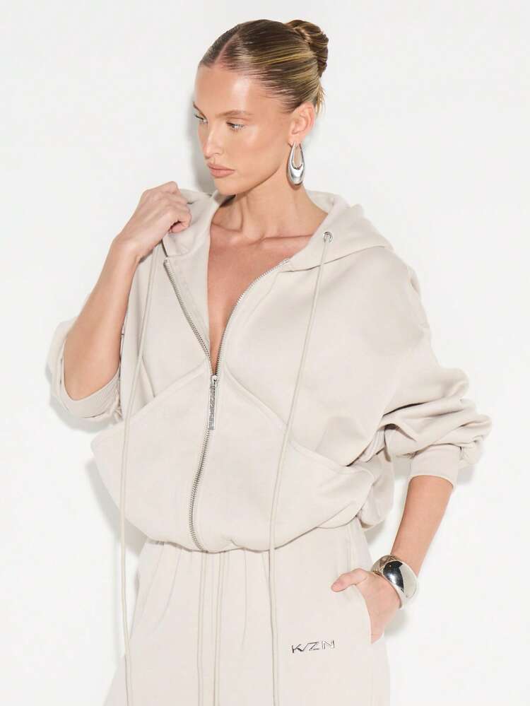 KIZN Full Zip Hoodie With Drawstring