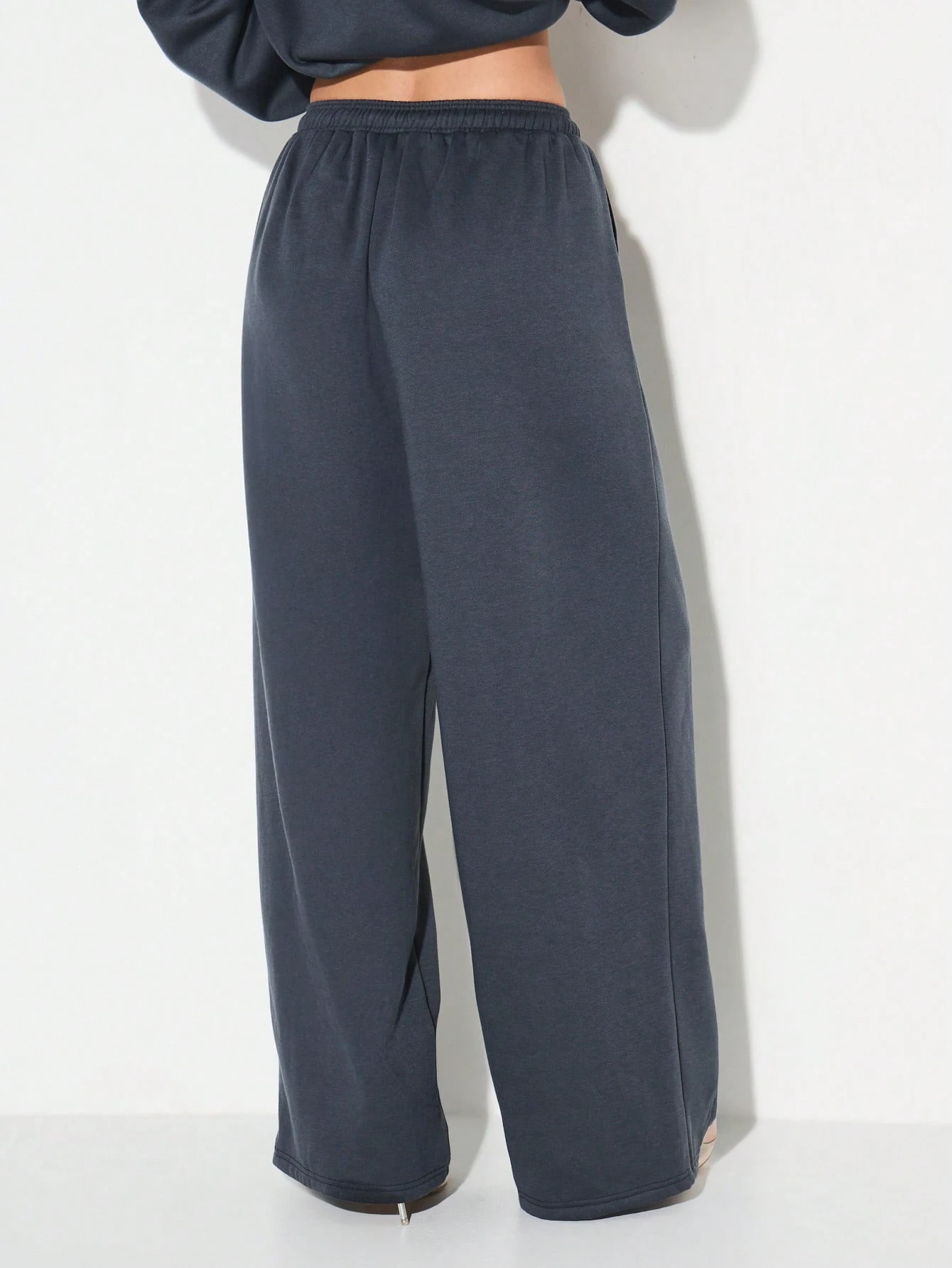 KIZN High Rise Wide Leg Drawstring Joggers
