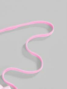 ROMWE Kawaii 大码可爱性感爱心水钻蝴蝶结连体衣 - 粉色 - 查看 4