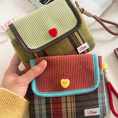 Joivida 多功能收纳袋 - 美观大方的经期用品收纳袋，便携式条纹布艺经期用品整理袋，送朋友的理想礼物，大容量便携式卫生巾收纳袋