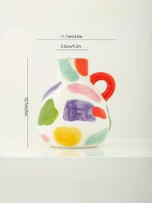 Joivida Creative And Adorable Ceramic Vase | A Luxurious And Sophisticated Decorative Piece For The Living Room | A Miniature Vase With A Unique And Distinctive Design | Suitable For Display In Living Rooms, Hallways, Bookshelves, Wine Cabinets, TV Stands, And As A Home Decoration. - Multicolor - View 8