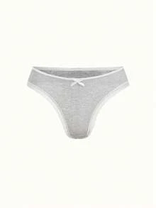 Bonmuse 5条装女士多色罗纹蝴蝶结性感蕾丝边丁字裤 - 彩色 - 查看 4