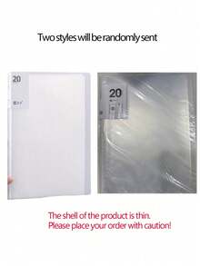 1 件 A4 尺寸透明内套文件整理器，容量大，适合学生或办公室使用，包装将随机发送，返校必备品，感恩节、圣诞节、生日万圣节装饰的创意礼物