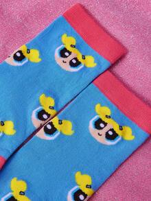 THE POWERPUFF GIRLS X SHEIN Women Crew Socks - Multicolor - View 4