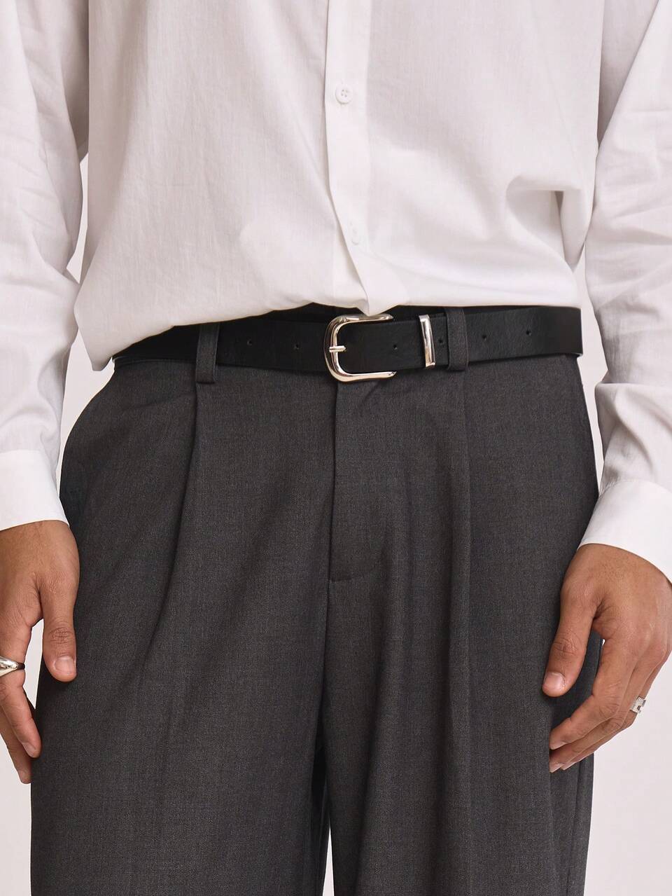 Wide Leg Belt Tailored Pleat Smart Style Trouser Winter Smart Casual