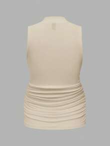 Modmama Atasan Hamil Kasual Warna Polos dengan Detail Kerut, Atasan Menyusui, Atasan Hamil, Kemeja Hamil, Pakaian Hamil untuk Wanita Berlekuk Tubuh - MultiWarna - View 9