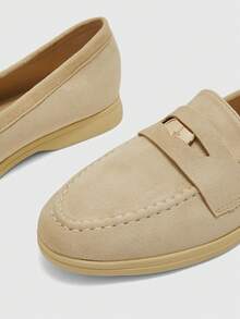 CUCCOO BIZCHIC Women's Casual Solid Color Comfortable Flats For Christmas - Apricot - View 8