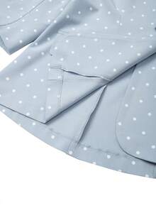 GlowEve CURVE Plus Size Polka Dot Print Single-Breasted Elegant & Fashionable Business Suit - Blue - View 8