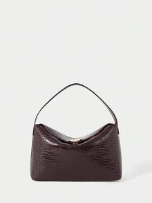 SHECARRY Bolsos de mujer de asa superior de unicolor minimalista casual