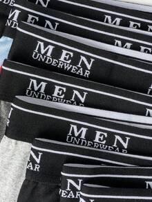 EasyFave 10pcs/Pack Lightweight, Fashionable Elastic Band, Youthful Sports, Fitness, Casual, Comfortable, Quality Homewear Men's Boxer Briefs - Multicolor - View 9