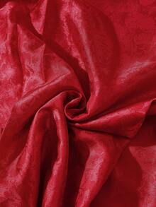 GlowEve CURVE Váy xếp ly chữ A cạp cao màu đỏ phong cách Trung Hoa mới cho nữ cỡ lớn, váy ngày lễ tình nhân và năm mới - Đỏ - Xem 6