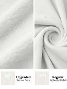 SHEIN BASICS Áo thun dài tay lót nhiệt in logo ngựa trắng đa năng, phong cách tối giản, thoải mái dành cho nữ, phù hợp cho mùa thu/đông - trắng - Xem 12