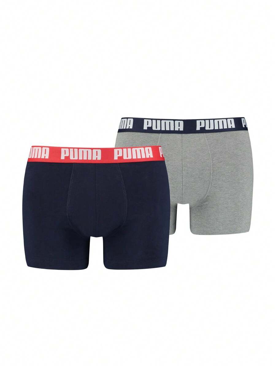 Puma 2 Pack Men's Boxers - Grey - View 1