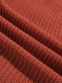 Easelle 复古拼接宽松圆领女式毛衣 - 彩色 - 查看 6