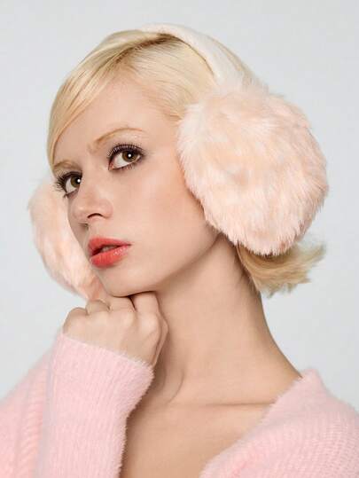 Fairycore 1 Stück Millennium Babe Retro Fellmuster Hirsch Ohrenerwärmer, modischer minimalistischer vielseitiger Wildstil Ohrenschützer für Frauen, geeignet für Uni, Dates, Reisen, Halloween, Weihnachten und andere Herbst/Winter Outfits