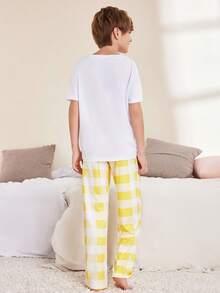 Pijamas básicos suaves con estampado para niños y padres - Multicolor - Ver 2