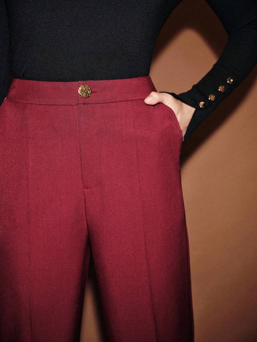 Lumivelle Pantalon de costume avec décoration métallique pour femmes, pour l'automne/hiver