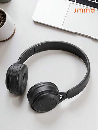 JMMO Wireless Headphones With Active Noise Cancelling, Wireless Over Ear Headsets With Long Playtime, HiFi Stereo Foldable Headphones With Foam Ear Cups For Sports, Travel