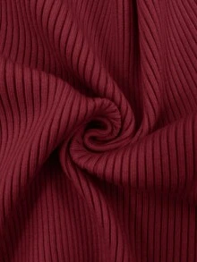 SHEIN LUNE Robe pull ajustée style trapèze couleur abricot pour femme, style décontracté - Rouge foncé - Voir 8