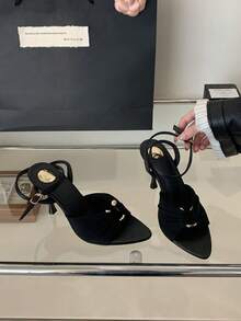 Women Heeled Sandals - Black - View 6