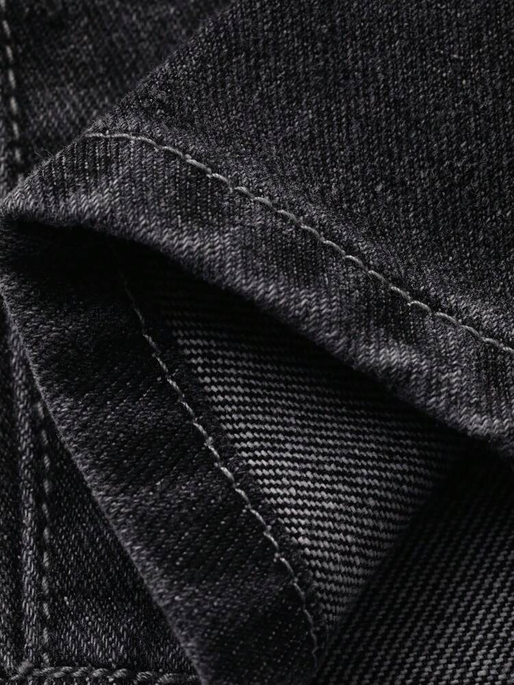 Young Boy Solid Color Pocket Casual Versatile Jeans