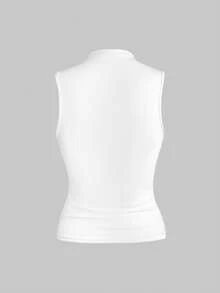 ROMWE Anime Y2K超现实主义娃娃可爱粉色甜心露脐上衣 - 白色 - 查看 2