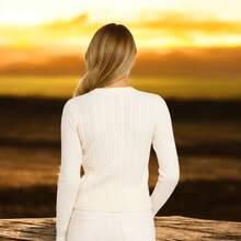Sueter Mujer Casual Elegante Comodo - blanco - Ver 2