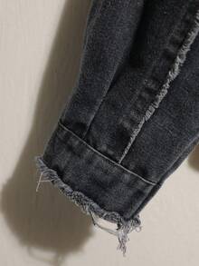 Easelle 复古拼接宽松圆领女式毛衣 - 彩色 - 查看 5