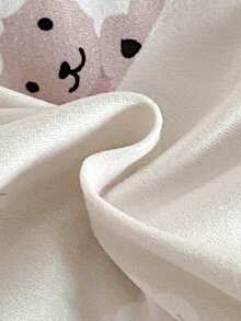 2pcs Baby/Toddler Boys Cute Sheep Print Crew Neck Long Sleeve Top And Allover Sheep Print Pants Soft Comfortable Pajama Set Baby Sleep Wear Pajama Baby Set Baby Pj Set Neutral Baby Clothes Unisex - Apricot - View 4