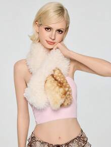 ROMWE Kawaii Khăn quàng cổ nữ - Màu trắng - Xem 4