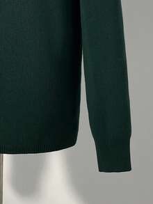 Manfinity Homme Men's Solid Color Minimalist Casual Cardigan - Green - View 3