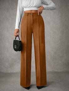 Pantalon de costume pour femmes avec détails de couture plissés