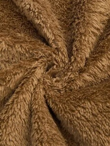 GlowEve Hooded Collar Button Front Long Sleeve Regular Jacket - Apricot - View 6