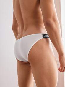 Men's Letter Tape Patchwork Low-Rise Briefs - Multicolor - View 2