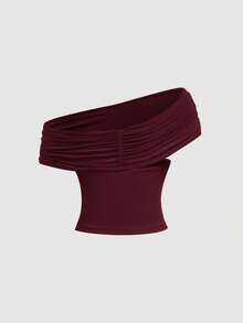 SHEIN MOD 3-Way Wear Women's Casual Solid Color Slim Fit Top For Summer, Cowl Neck Top, Off The Shoulder Top, Aesthetic Tops, Festival, Country Outfits, Beach Vacation Wear, Tea Party, Modest, Prom Top, Cute Tops, Plus Size Camisole And Tank Top