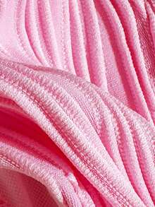 Swim Mod Women's Solid Color Halter Tie Sexy Bikini Swimwear Set, Summer Beach - Baby Pink - View 5