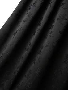 GlowEve CURVE 新款中国风优雅高端A字大码半身裙，秋季款 - 黑色 - 查看 6