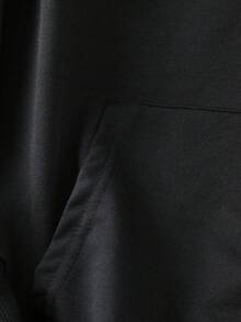 SHEIN PETITE CURVE Conjunto de 2 piezas de sudadera con capucha con cremallera y pantalones con bordado de unicornio, estilo casual de talla grande para otoño - Negro - Ver 7