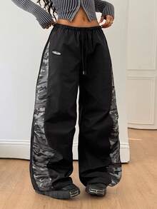 Coolane Women's Winter Concert Rave Festival Going Out Rave Renaissance Fair Graphics Camo Wide Leg Sweatpants - Multicolor - View 5