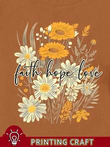 EMERY ROSE Women's Fitted Short Sleeve T-Shirt With White Printed Graphic - Orange - View 5