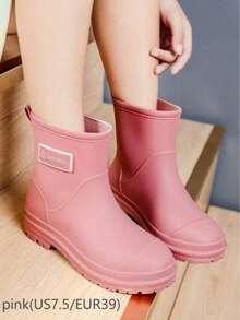 SHEIN 1 双新款雨鞋/鞋套，雨靴防滑耐磨橡胶鞋，短筒男士成人女士防水鞋，时尚厨房靴夏季降温，沙滩，旅行