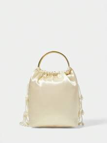 SHECARRY Stylish And Elegant Party Beaded Fringed Tote, Valentine's Day