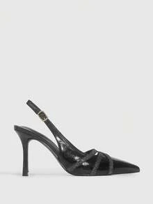 CUCCOO SZL Bombas Femininas de Bico Fino Minimalistas para Uso Casual e Deslocamento - Preto - Visão 7