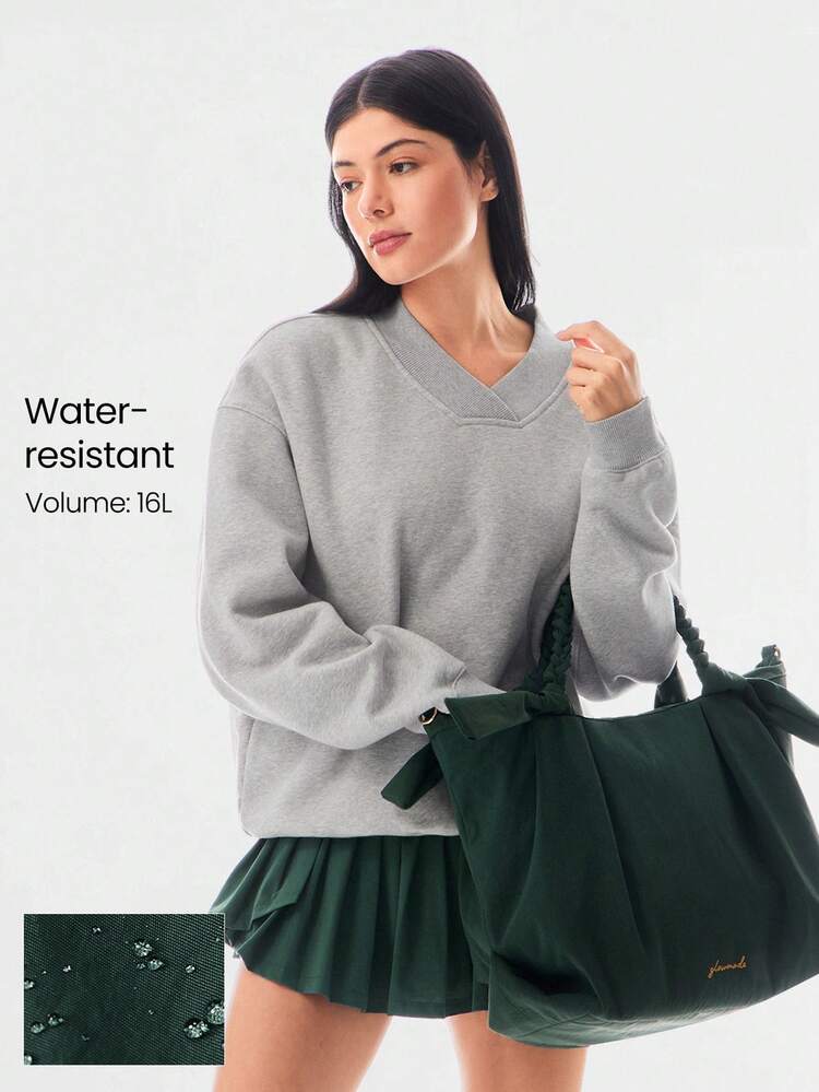 16L Bolso de mano con correa desmontable, resistente al agua, con bolsillos, para uso diario, casual, en vacaciones, Navidad, otoño e invierno